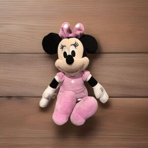 Disney Minnie Mouse 11" Pink Polka Dot Plush Stuffed Animal Doll Toy Figure